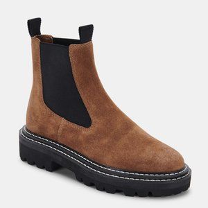 Dolce Vita Moana Suede Bootie - Brown Suede - Size 8